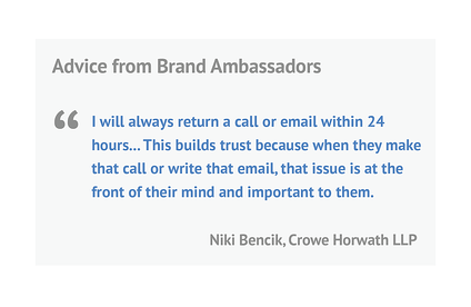 Niki Bencik quote from Crowe Horwath LLP
